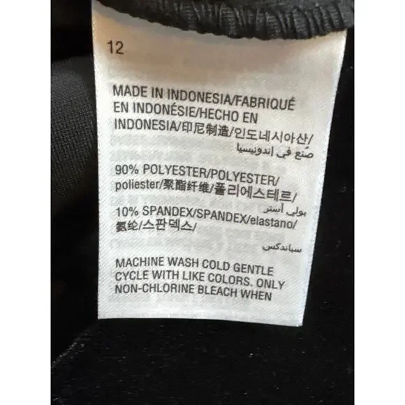 Inc Black Velvet Flared Pants Spilt Hem 90s Whimsigoth Witchy Goth Womens 12 - Picture 7 of 7